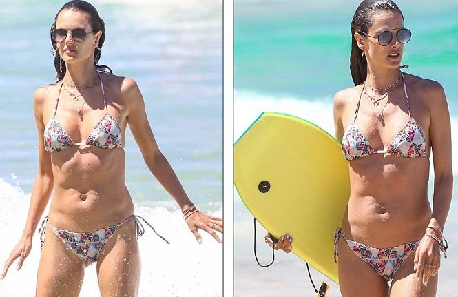 Rời Victoria’s Secret, Alessandra Ambrosio hóa thiên thần bikini ở biển